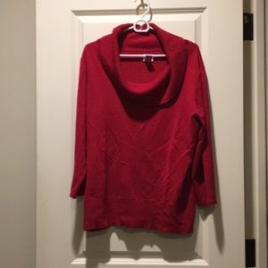 Chico’s womens Cowl Neck pullover Sweater size XL (3) Red